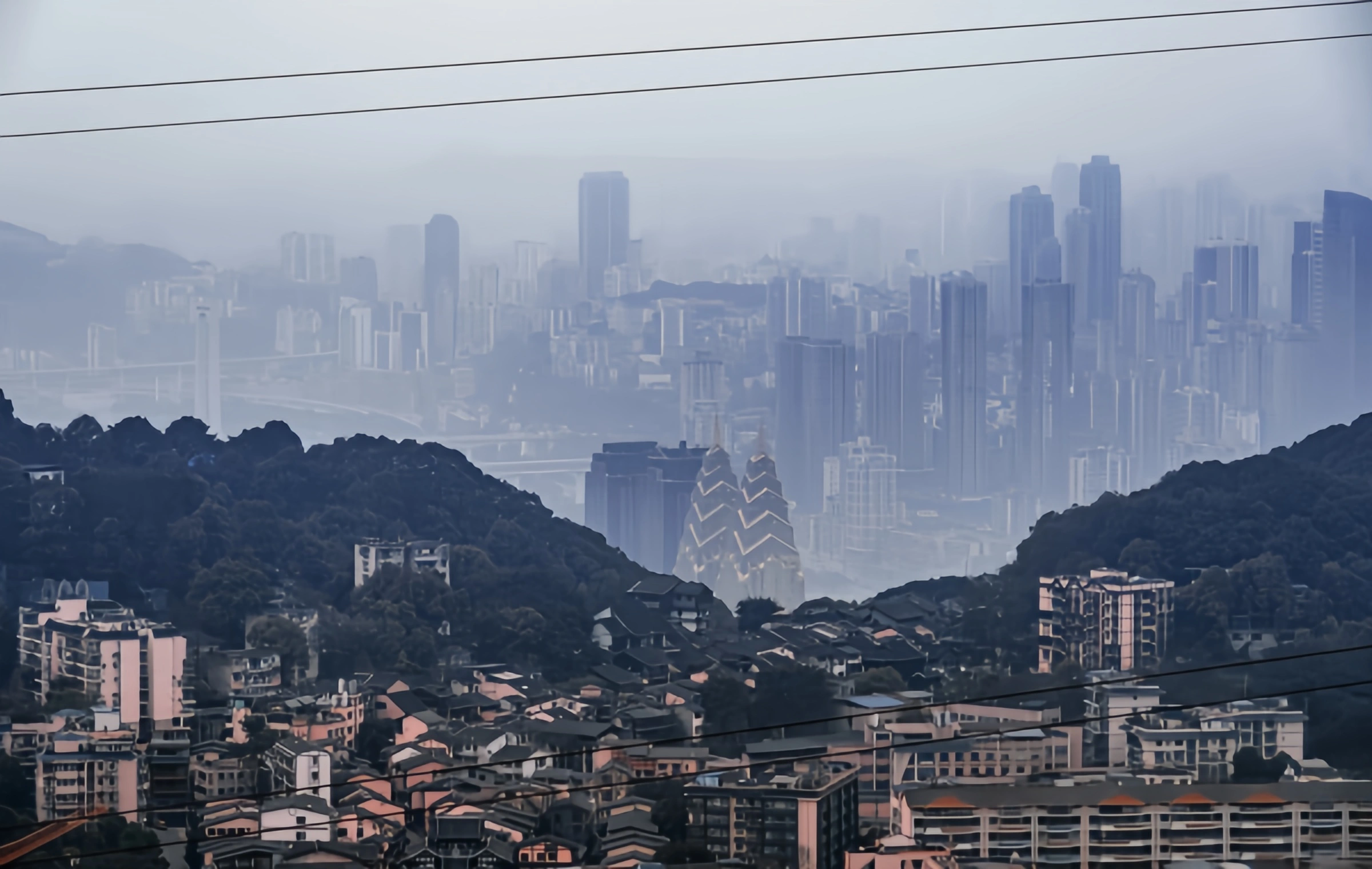 Chongqing Nanshan Scenic المنطقة: ثلاثة حديقة سكاي ديمنستي Suspended in the Urban Sky-4