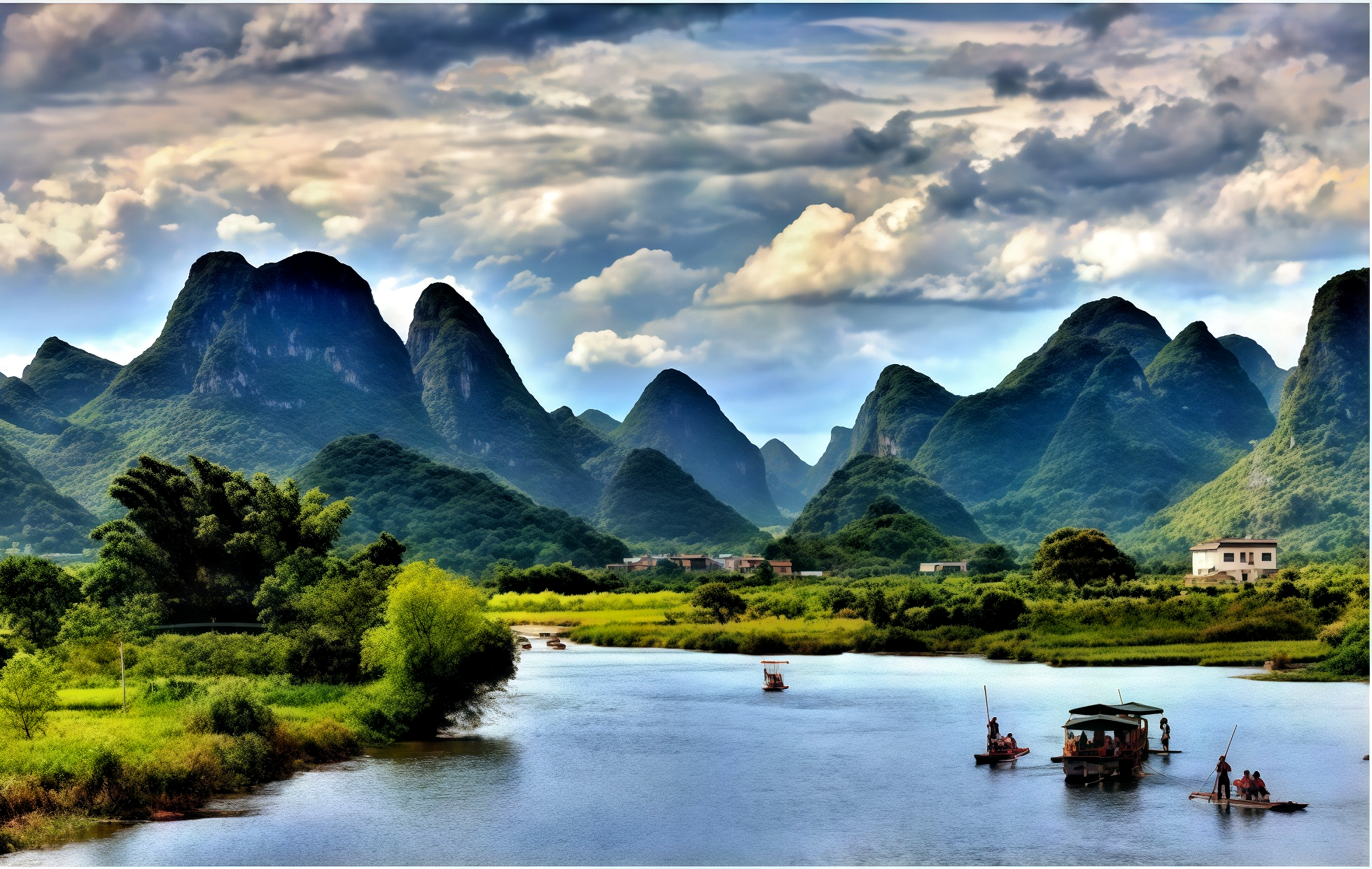Yulong River: Voyage dans un poème pastoral au milieu de Jade Peaks et de Lotus-Green Hills-4
